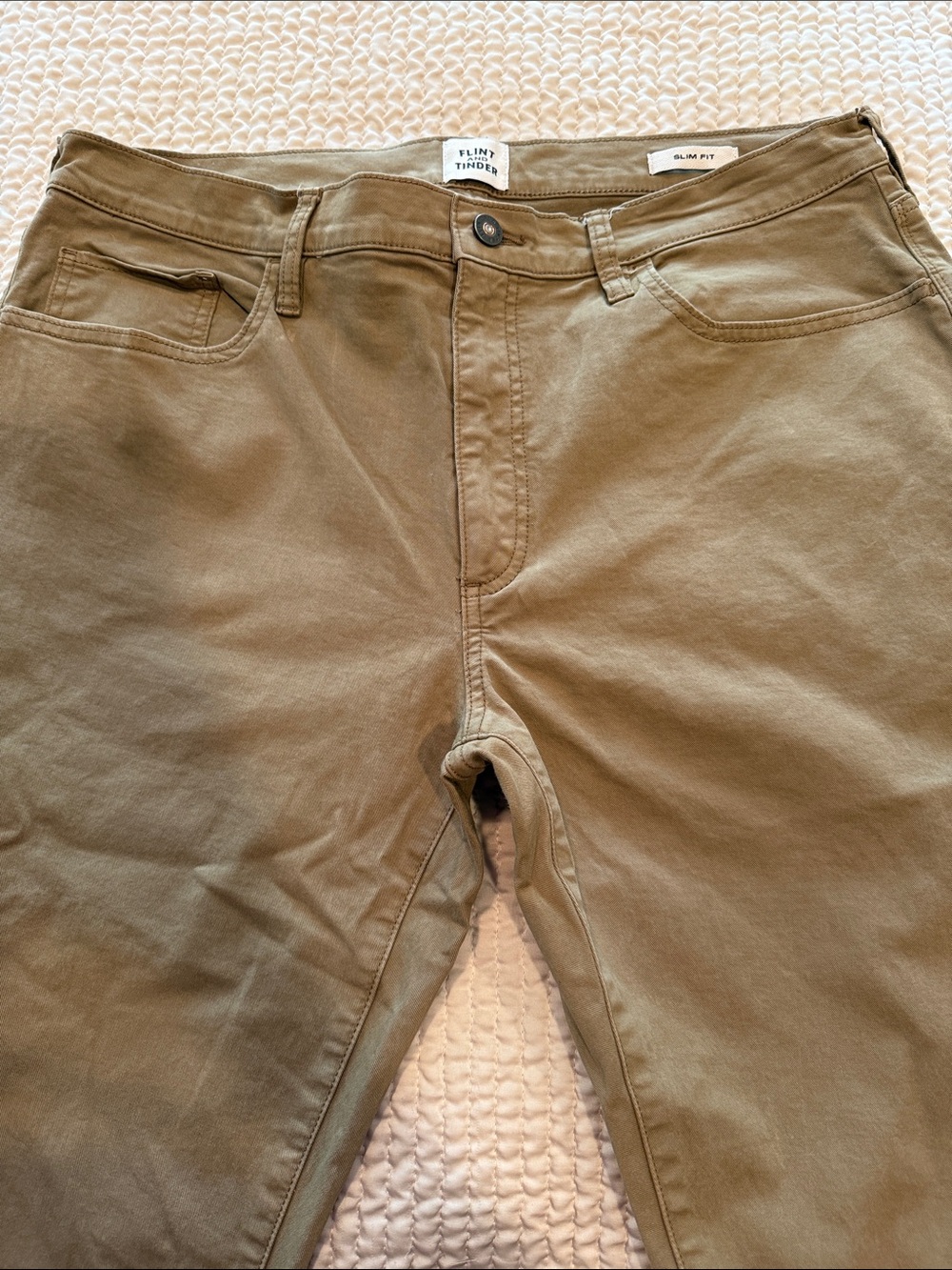 Flint and Tinder Men's Slim Fit Khaki Pants
